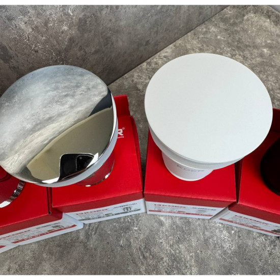 Донний клапан для раковини Koer PW-08-01 1 1/4''  без переливу автоматичний СLICK-СLACK (Колір хром