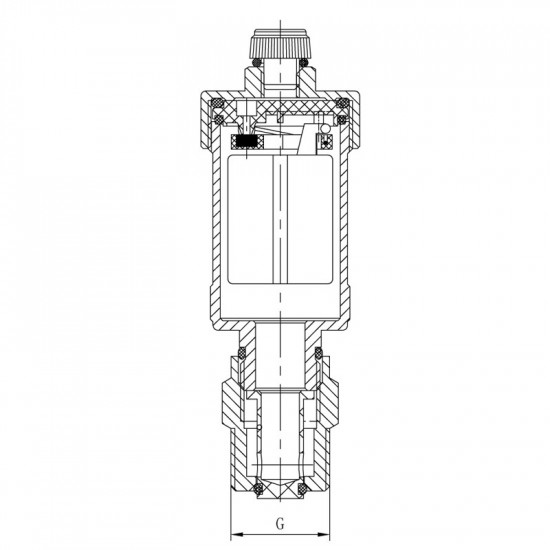 Воздуховод автоматический прямой с обратным клапаном 1/2" Koer KR.1244 (KR3116)