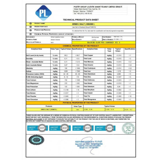 Сіль харчова помел B01, Risalte, Туреччина, 25 кг (10005)