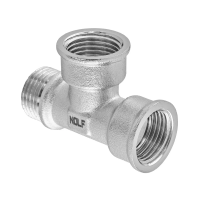 Тройник Nolf NFC.T06FFM-N-1/2''FFM никелированный (NF3097)