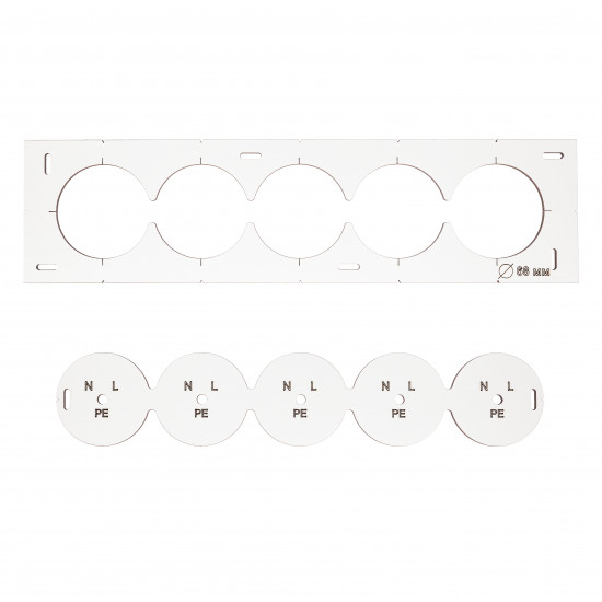 Шаблон Polax для підрозетників з отворами (1000-240)