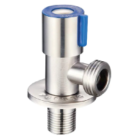 Кран для подключения сантехприборов Zerix VAL-03-1/2x3/4 из нержавеющей стали SUS304 (синий) (MX0685)