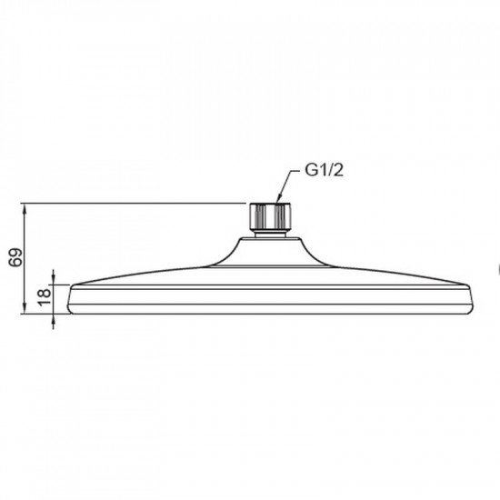 Лійка для душу стельова Koer KP-0401-05-OH 250мм (KR4982)