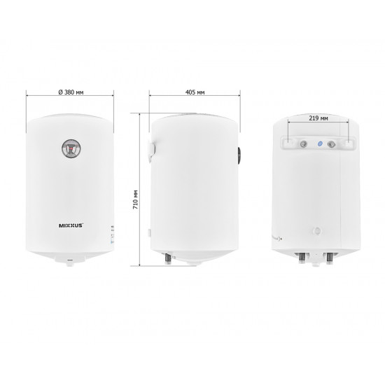 Водонагрівач "Циліндр" MIXXUS EWH-07050 ROUND WET накопичувальний 50 л, мокрий тен 1,5 kW (WH0601)