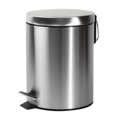Відро для сміття кругле Zerix Solo-TC0105 SS Color 5 л колір нержавійка (ZX5897)