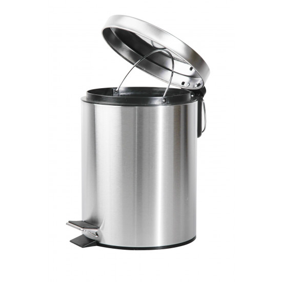 Відро для сміття кругле Zerix Solo-TC0105 SS Color 5 л колір нержавійка (ZX5897)