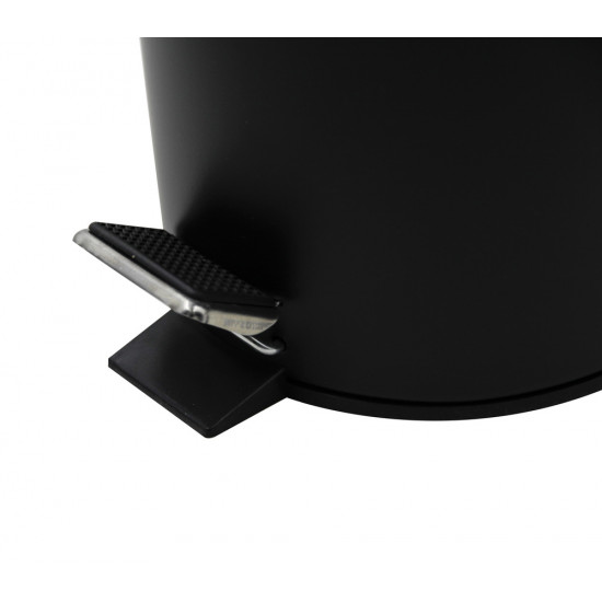 Ведро для мусора круглое Zerix Solo-TC0107 Black 7 л цвет черный (ZX5900)