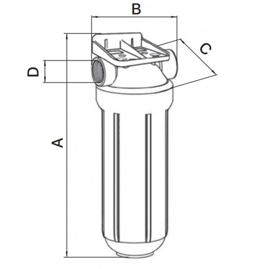 Колба фільтра для холодної води Europroduct EPV-20-1/2 (8 атм. 1/2") (EP6177)