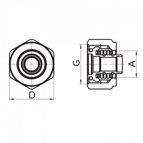 Євроконус Roho R581-075 - 3/4"EK 16х2 (RO0247)