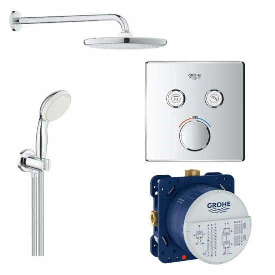 Душовий комплект Grohe Grohtherm SmartControl з New Tempesta 250 (UA26416SC1)