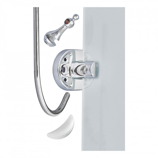 Полиця у ванну скляна Zerix AFB-0121-1 (ZX5043)