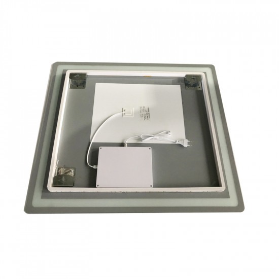 Дзеркало Zerix Mirra MR05-80x70-REVERSE з LED Touch, Anti-fog, димером, регулятором яскравості (ZX6057)