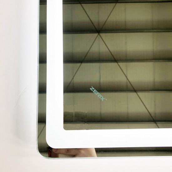 Дзеркало Zerix Mirra MR05-80x70-REVERSE з LED Touch, Anti-fog, димером, регулятором яскравості (ZX6057)