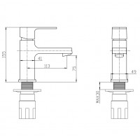 Смеситель для умывальника Mixxus Trinity 001 (Nut) (MI6270)