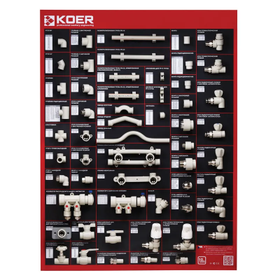 Стенд виставковий Koer PPR (фітинг та труби)