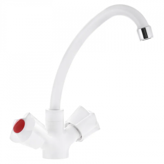 Змішувач для кухні Plamix Ama-271 White (без підведення) (PM0696)