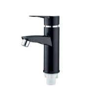 Смеситель для раковины PLAMIX Sergio-001 Black (с подключением) (PM0643)