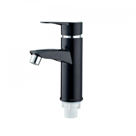 Смеситель для раковины PLAMIX Sergio-001 Black (с подключением) (PM0643)