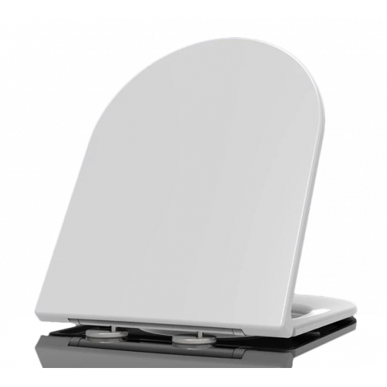 Сидіння-кришка для унітазу Mixxus Premium SEAT COVER ELLIPSE-BEVEL-WAVE-2001 з мікроліфтом 463х361х