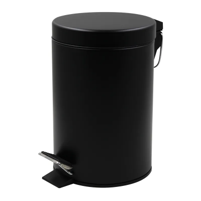 Ведро для мусора круглое Zerix Solo-TC0105 Black 5 л цвет черный (ZX5898)