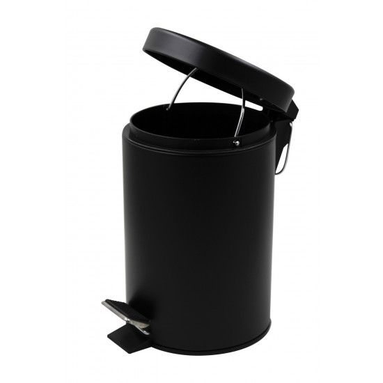 Ведро для мусора круглое Zerix Solo-TC0105 Black 5 л цвет черный (ZX5898)