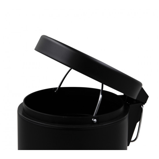 Ведро для мусора круглое Zerix Solo-TC0105 Black 5 л цвет черный (ZX5898)