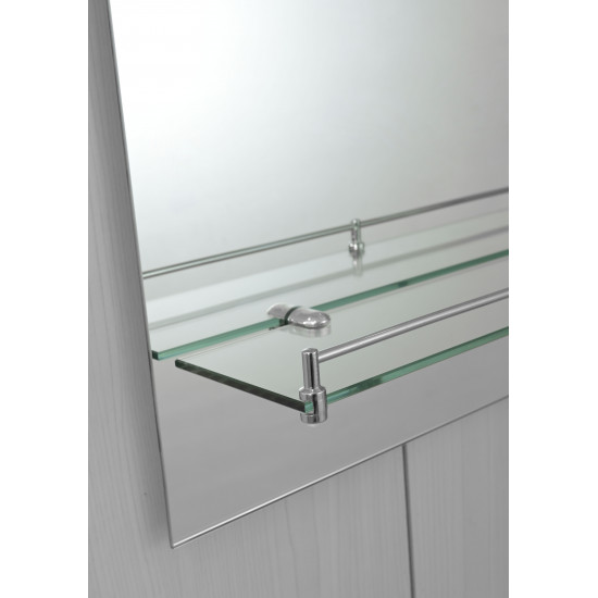 Зеркало настенное Zerix LAGUNA MRZ03-450x600x110 прямоугольное с дугообразной верхней частью и полкой (ZX562)