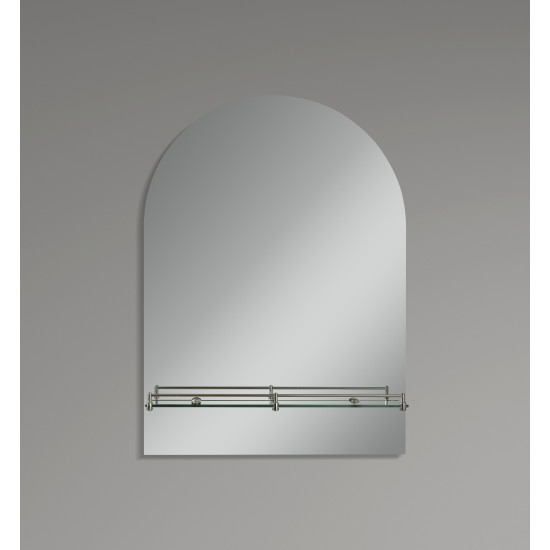 Зеркало настенное Zerix LAGUNA MRZ03-450x600x110 прямоугольное с дугообразной верхней частью и полкой (ZX562)