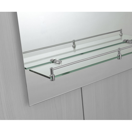 Зеркало настенное Zerix LAGUNA MRZ03-450x600x110 прямоугольное с дугообразной верхней частью и полкой (ZX562)