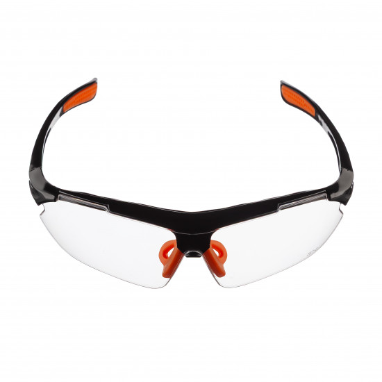 Очки защитные прозрачные Polax с поликарбонатными линзами и противоскользящими дужками (53-054)