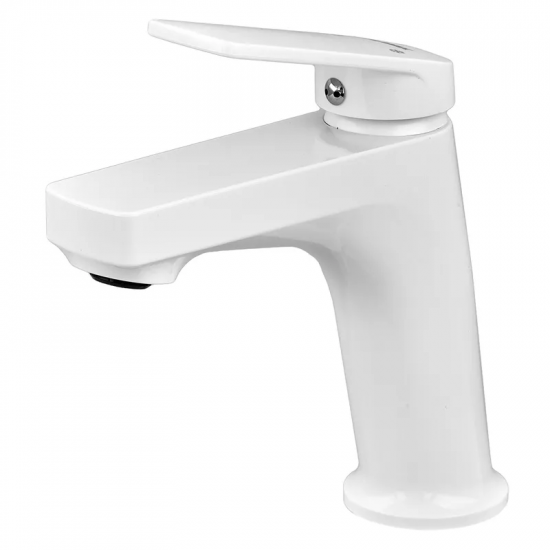 Змішувач для умивальника Plamix Lucas-001 SET White з підведенням (PM0706)