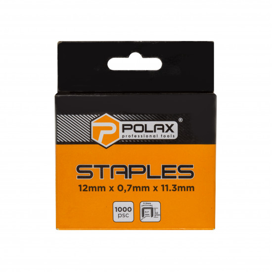 Скоби для степлера гартовані Polax А53 12х11.3 мм, 1000 шт (24-010)