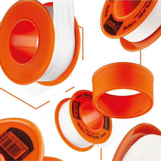 Фум стрічка Polax тефлонова ущільнювальна 10 м x 12 мм x 0,1 мм (52-001)