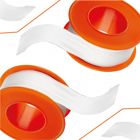 Фум стрічка Polax тефлонова ущільнювальна 10 м x 12 мм x 0,1 мм (52-001)