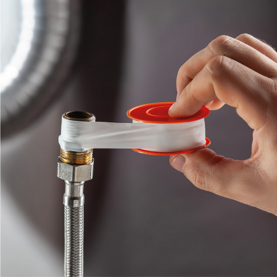 Фум стрічка Polax тефлонова ущільнювальна 15 м x 19 мм x 0,1 мм (52-002)