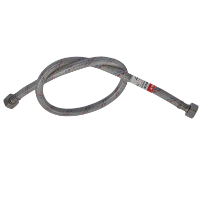 Гнучкий шланг для підключення води гайка 1/2'' - гайка 1/2'' (120 см) (силик. оболонка) Zerix (ZX30