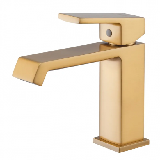 Змішувач для умивальника HAIBA GAUDI 001 BRUSHED GOLD (HB9583)