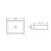 Умывальник накладной керамический Mixxus Premium Quadro-0102 520x410x130mm (MP6488)