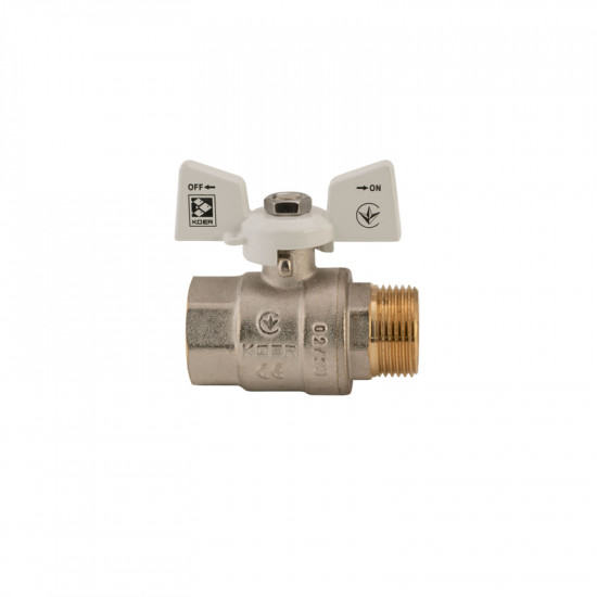 Кран кульовий KOER 3/4" ГШМ (KR.218.W) білий (KR0183)