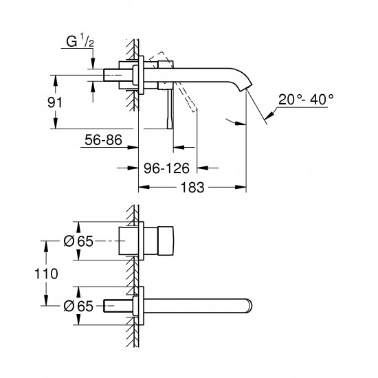 Змішувач для раковини прихованого монтажу Grohe Essence M-Size (29192001) Змішувач для раковини прихованого монтажу Grohe Essence M-Size (29192001)