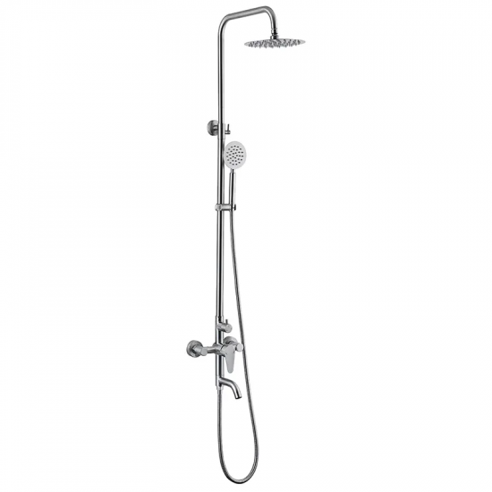 Душова колона із змішувачем Zerix Fox-009-J (нерж. сталь) (ZX4835)