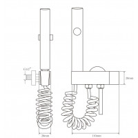Смеситель для гигиенического душа и бачка унитаза Champion PHL-333 BLACK с лейкой (CH6551)