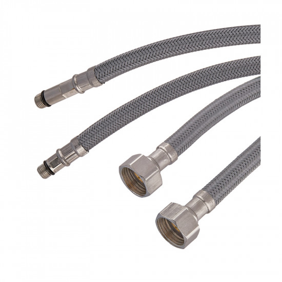 Гнучке підведення Zerix ZHN-02-FF1/2"-050 (нейлонове обплетення, гайки нерж) (ZX5139)