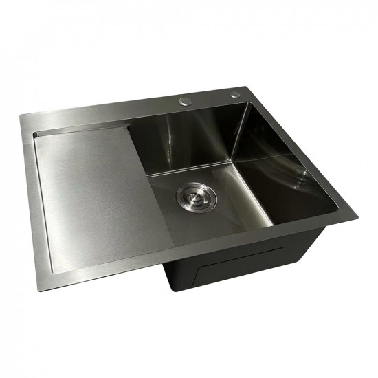 Мийка з нержавіючої сталі Mixxus MH6350R Nano-Silver (3.0/0.8) колір нержавійка (MI7046)