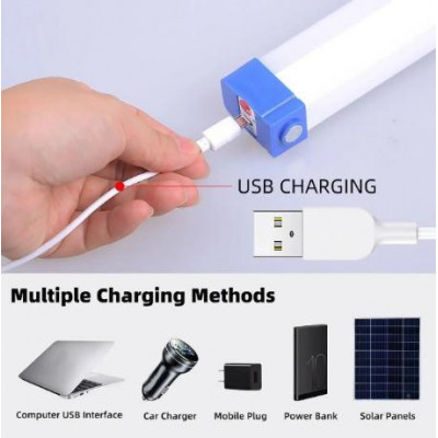 Акумуляторна кемпінгова лампа BK-500 сонячна панель, магніт, microUSB (3 режими) 52см (20007)