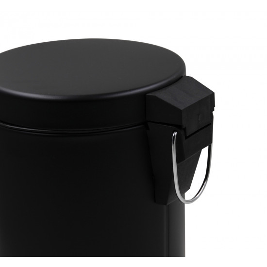 Відро для сміття кругле Zerix Solo-TC0103 Black 3 л колір чорний (ZX5896)