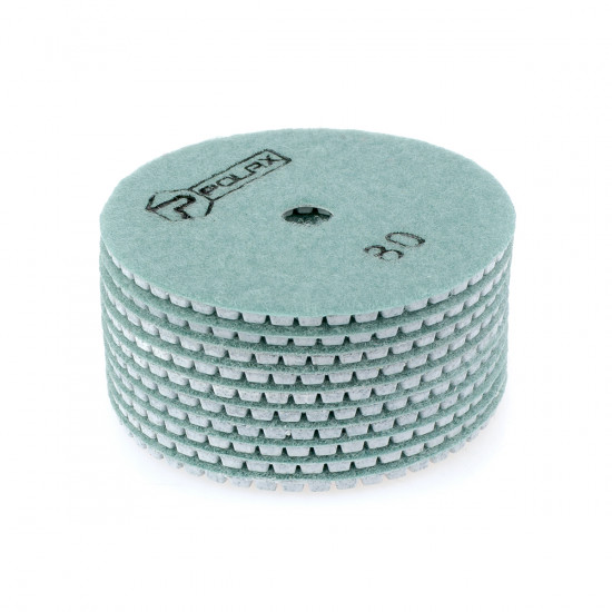 Диск алмазний Polax шліфувальний гнучкий на липучці "Черепашка" 100 мм, P80 (54-198)