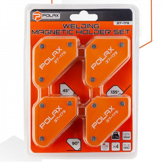 Набір магнітних тримачів для зварювання Polax 4 шт (37-179)
