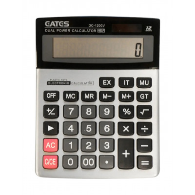 Калькулятор великий DM-1200V, 2xAA, 19x15x3 (20022)