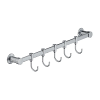 Вешалка для полотенец в ванную с 5-ю подвижными крючками ZERIX LR205-5 (LL1419)